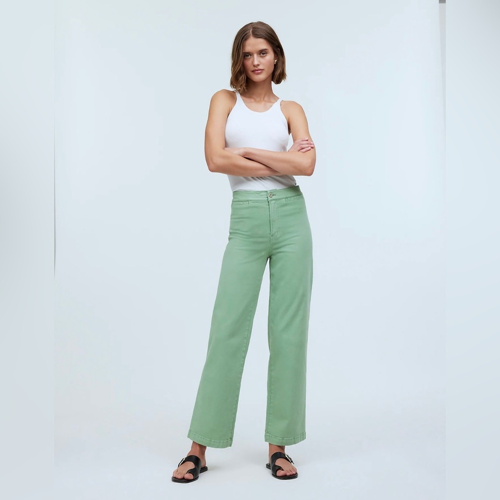 The Petite Emmett Wide-Leg Crop Pant: Welt Pocket Edition